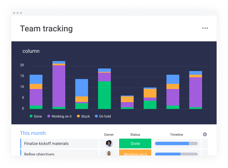 team tracking feature
