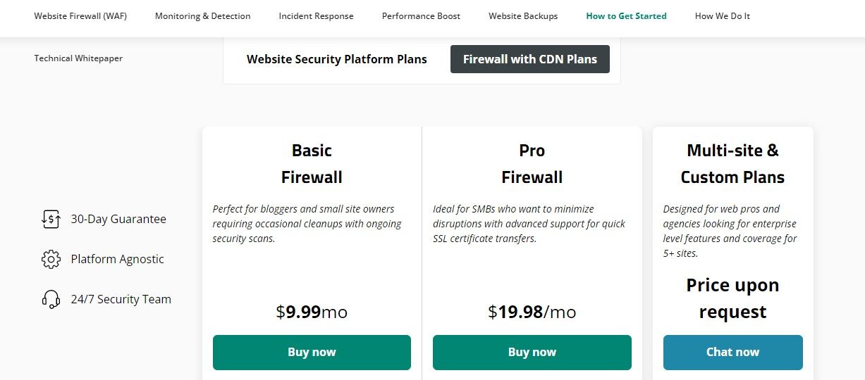 Sucuri WordPress security plugin pricing