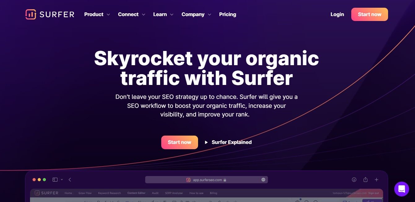 Surfer SEO content optimization