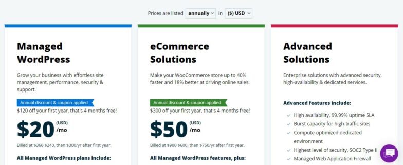 WP engine pricing
