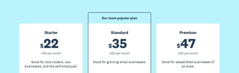 Xero Accounting software Pricing plans