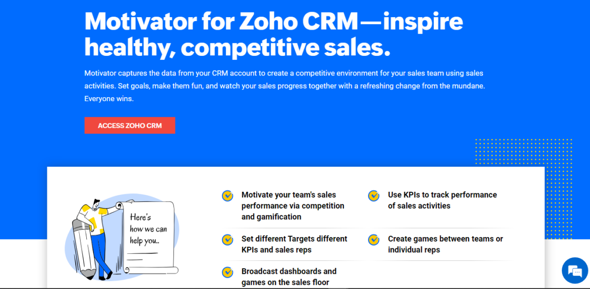 Zoho CRM software motivator