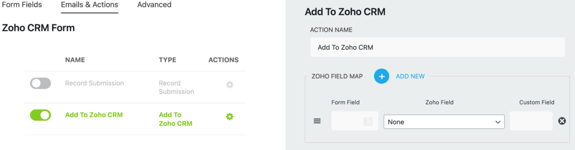 Zoho CRM WordPress forms