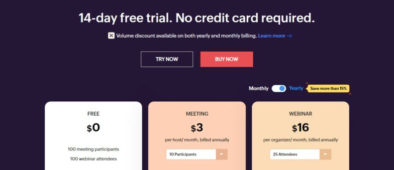 Zoho Meetings Pricing