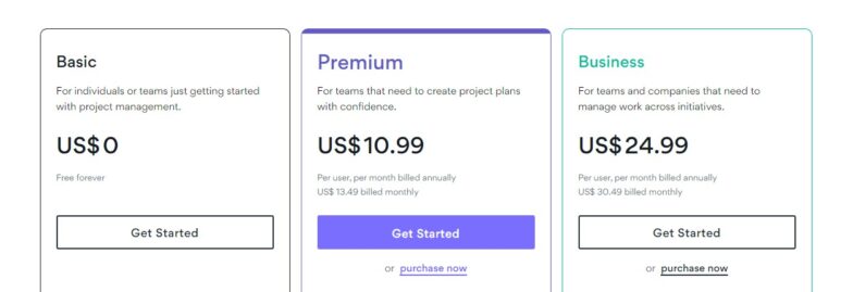 asana pricing